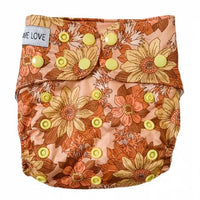 Bare Love cloth nappy - Golden Bloom
