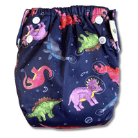 'Space Explor-ROAR' OSFM Side Snapping Cloth Nappy