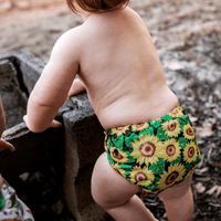 'Sunny Daze' OSFM Side Snapping Cloth Nappy