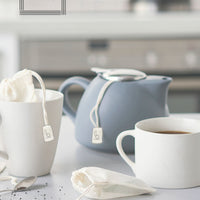 Natural unbleached reusable bamboo tea bags (4 set)