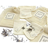 Natural unbleached reusable bamboo tea bags (4 set)