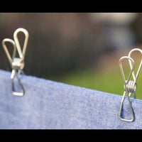 Stainless steel clothes pegs - 20 pack