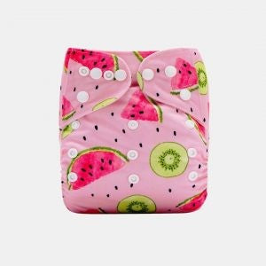 Modern Cloth Nappy with retro floral print