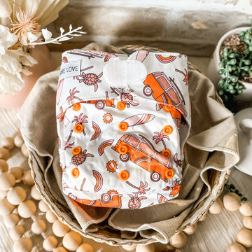 Bare Love 'Bombproof' Cloth nappy - Combi (hook and loop)