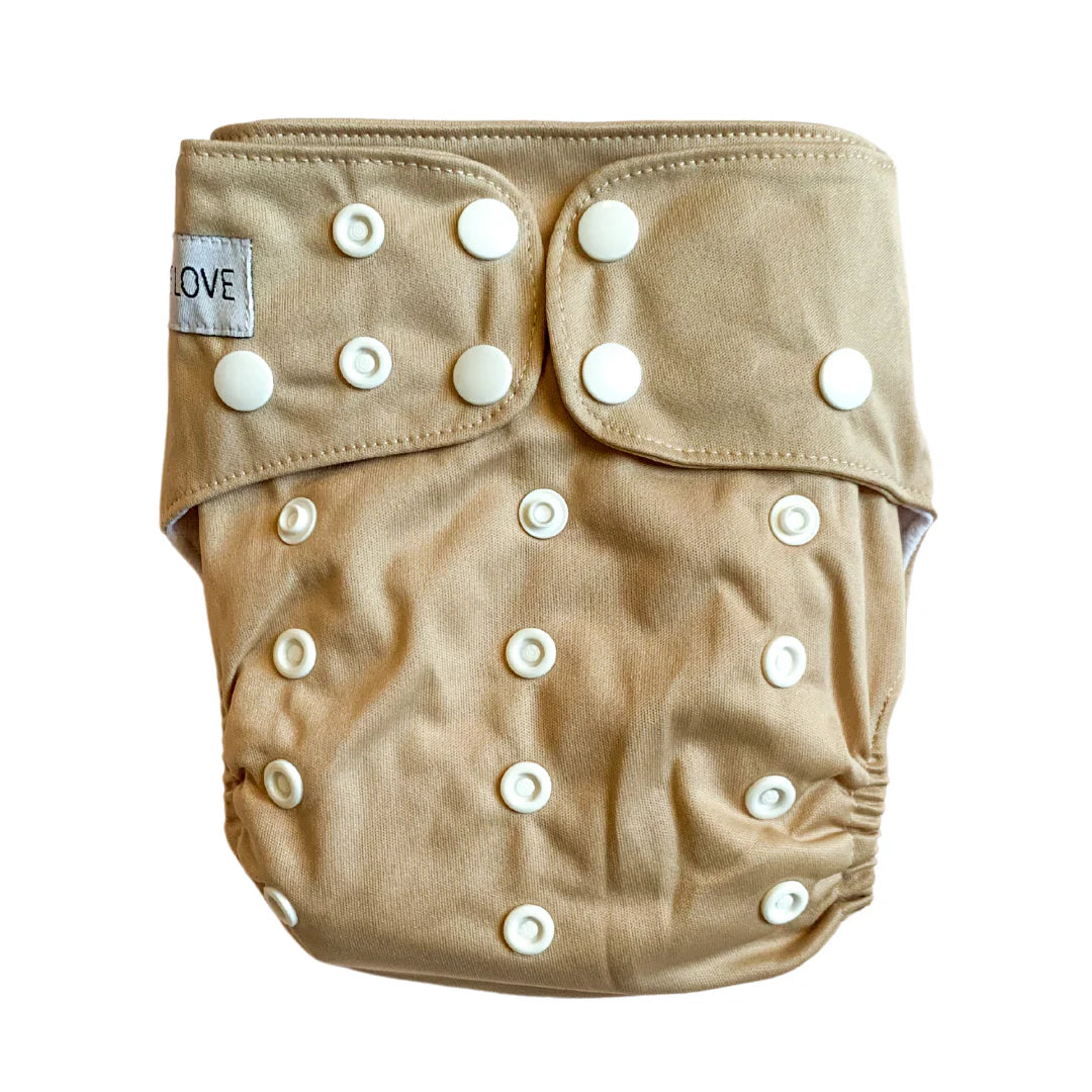 Bare Love 'Basics' cloth nappy - Sand