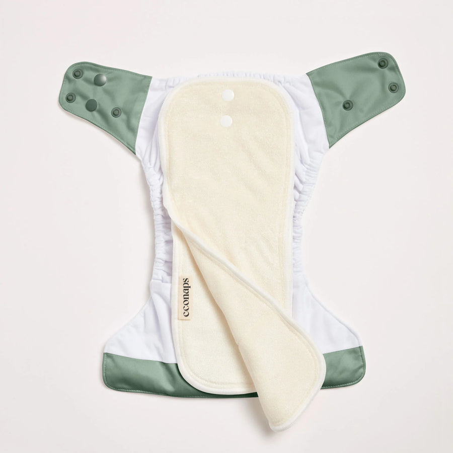 EcoNaps Modern Cloth nappy - Olive