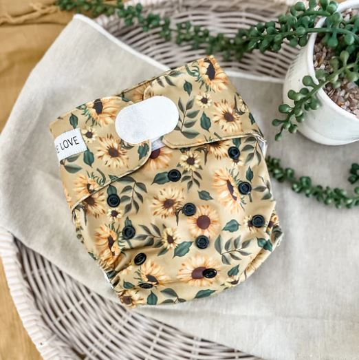 Bare Love cloth nappy - Sunflower Fields