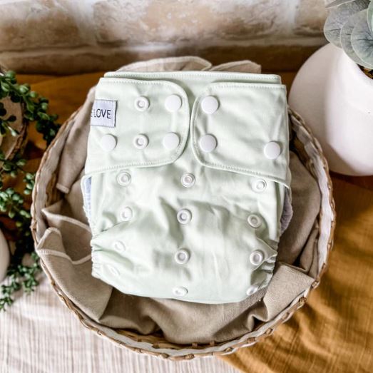 Bare Love cloth nappy - Tea Green