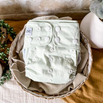 Bare Love cloth nappy - Tea Green