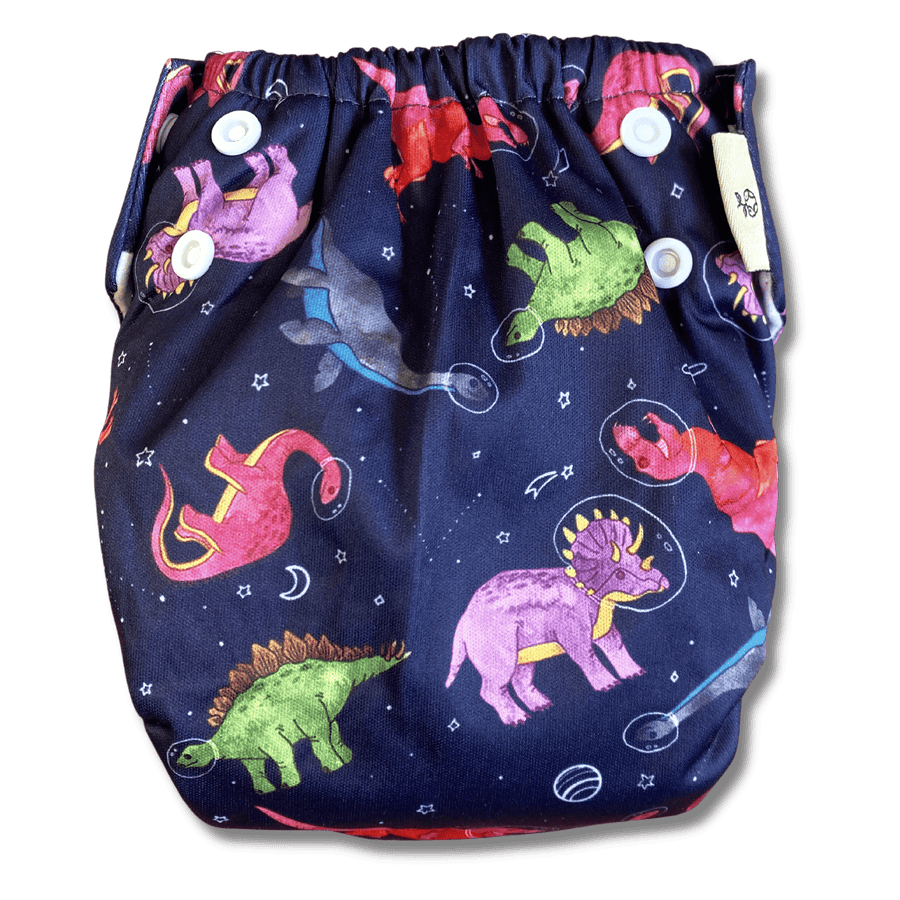 'Space Explor-ROAR' OSFM Side Snapping Cloth Nappy – GreenerEveryday