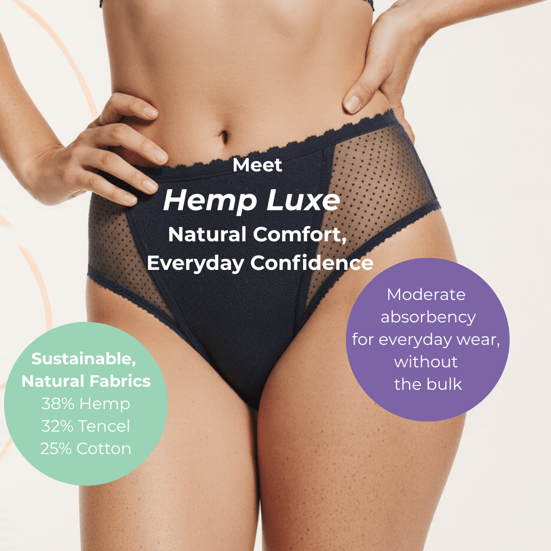 Hemp Period Underwear - High Waist Bikini