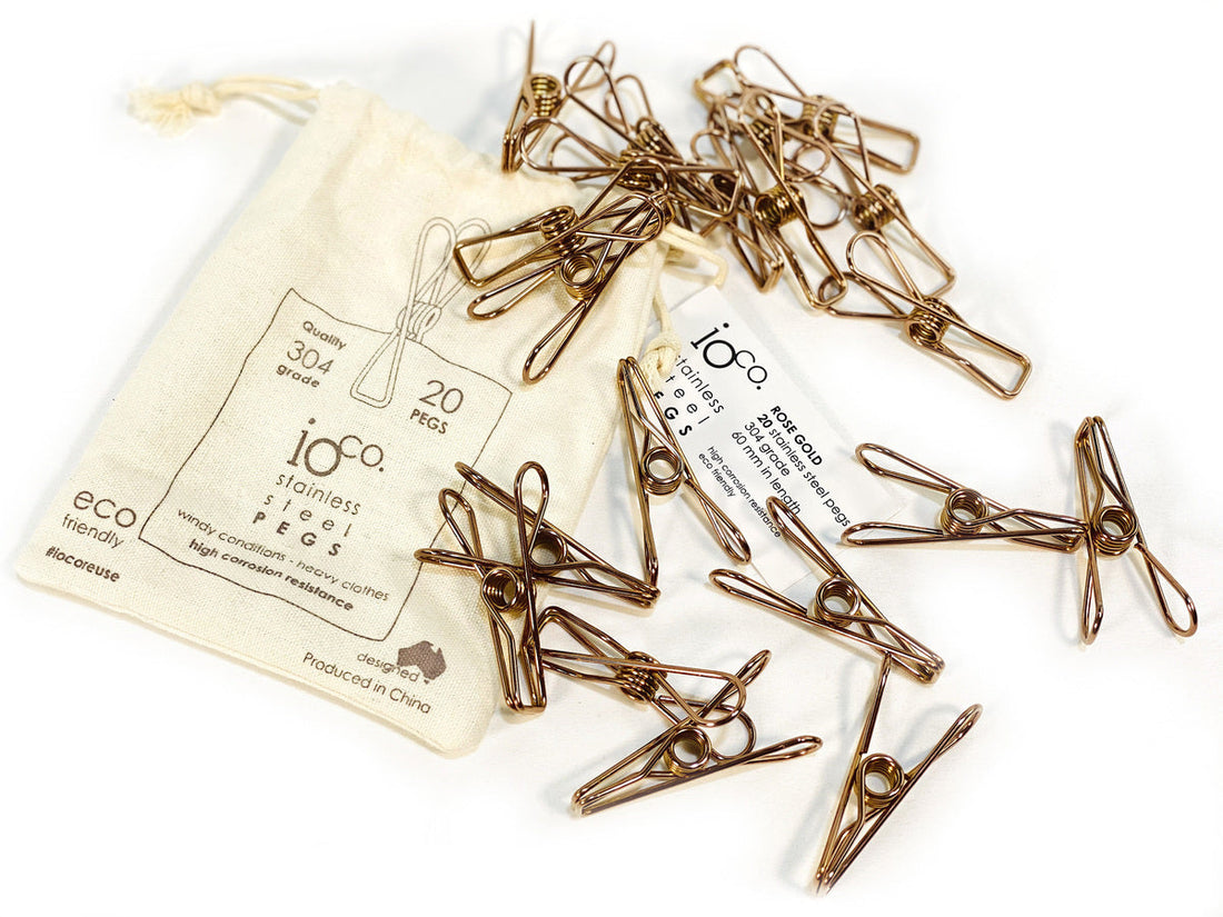 Stainless steel clothes pegs - 40 pack