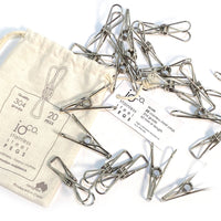 Stainless steel clothes pegs - 20 pack