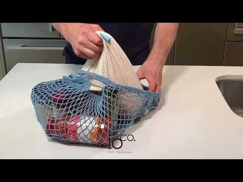 Cotton mesh string grocery bag